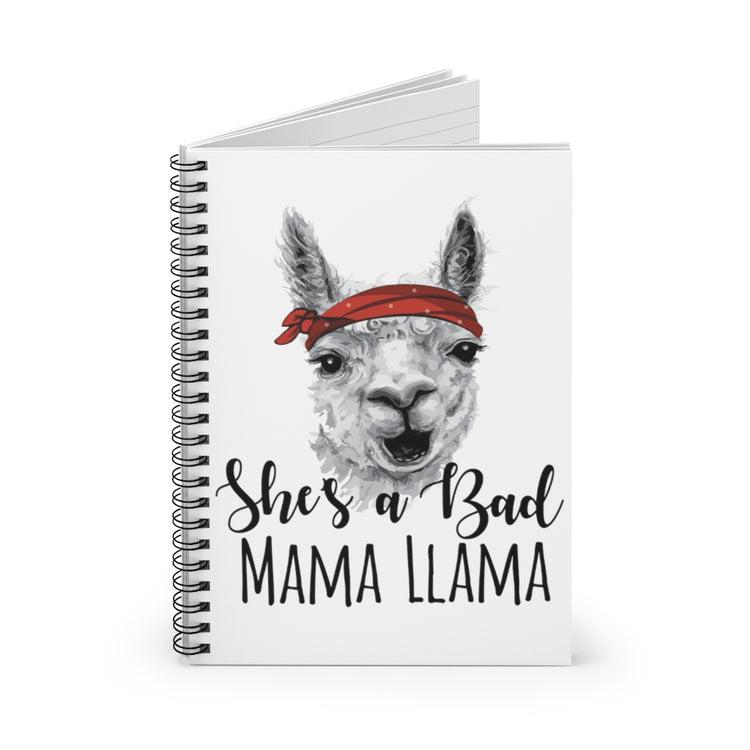 Spiral Notebook  Funny Mom Alpaca Llama Peru Enthusiast Vintage Women Saying Humorous Alpacas Sassiest Sayings Mockery Gags