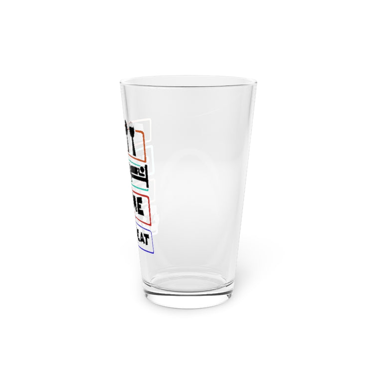 Beer Glass Pint 16oz  Novelty Anime Day-To-Day Routines Animation Manga Hobbies Humorous Treadmill