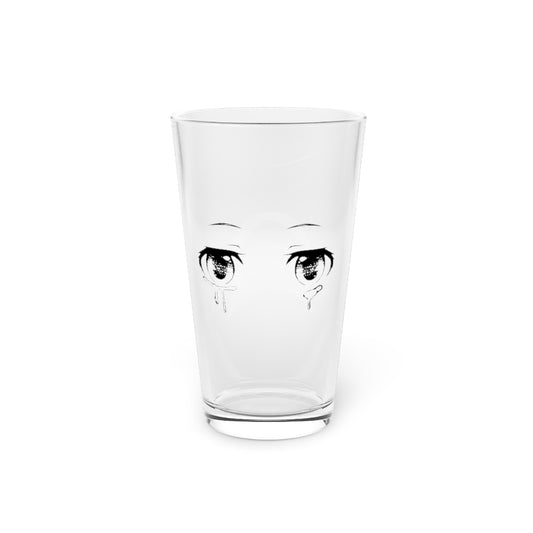 Beer Glass Pint 16oz Anime Eyes Kawaii Cute Eyes