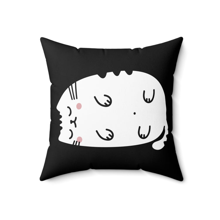 anime makes me happy Spun Polyester Square Pillow