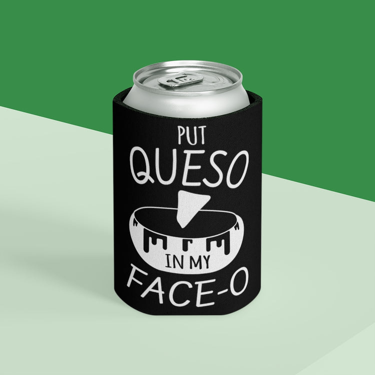 Beer Can Cooler Sleeve Humorous Mexican Queso Enthusiasts Food Illustration Puns Hilarious Foods