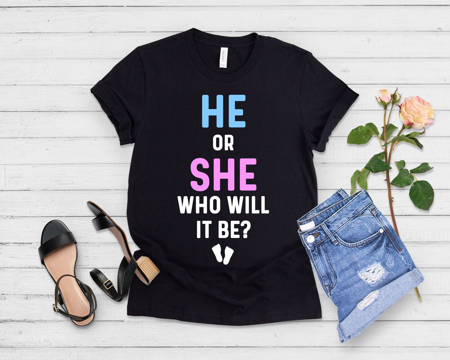 He Or She Who Will It Be Gender Reveal Shirt - Teegarb