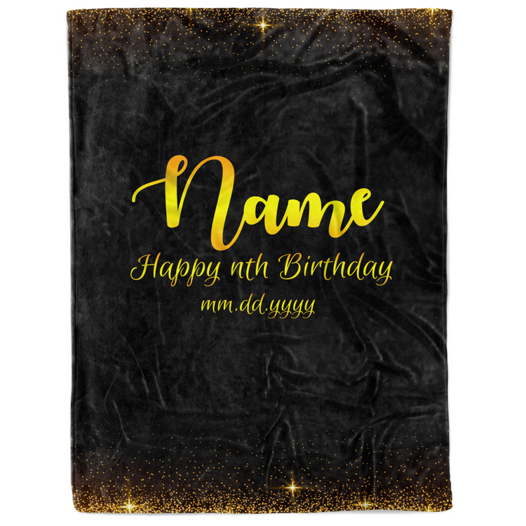 Personalized Name Birthday Blanket