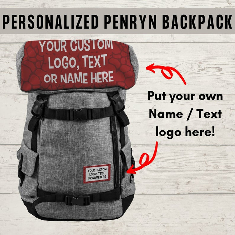 Custom Name Logo Dinosaur Pattern Penryn Backpack