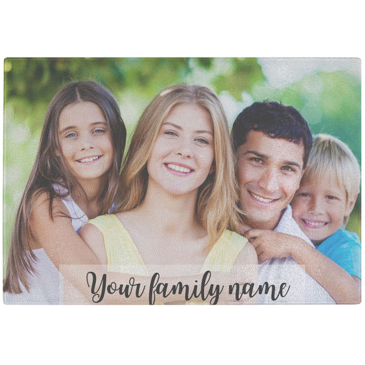 Customized Family Photo Cutting Board