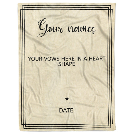 Personalized Wedding Vows Blanket
