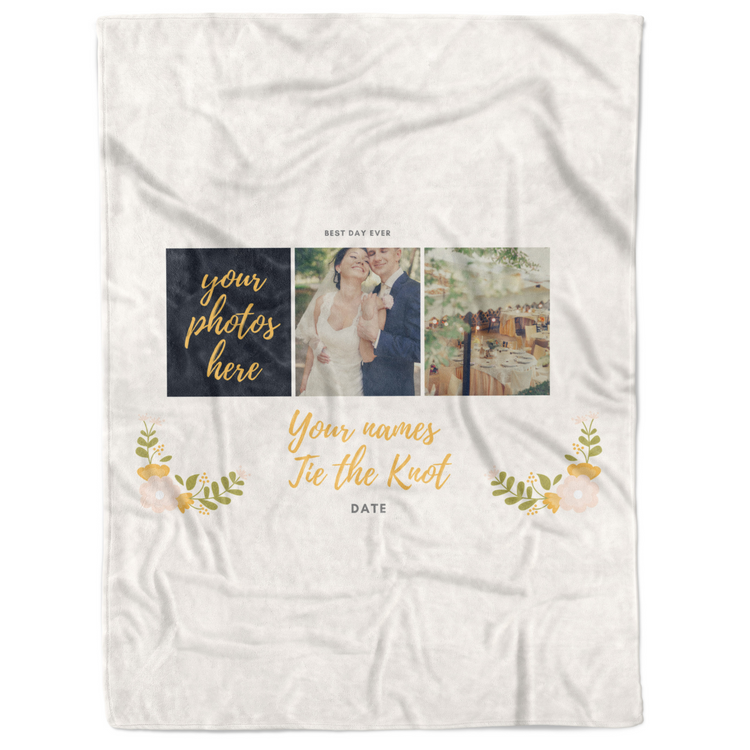 Personalized Wedding Photo Blanket