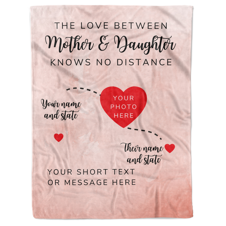 Custom Mother & Daughter State Blanket
