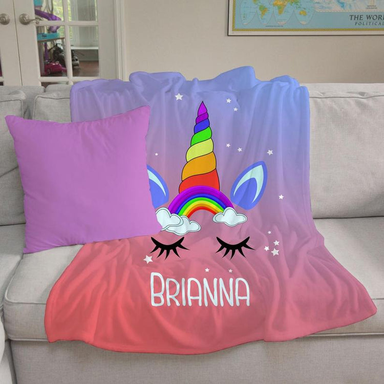 Customized Cute Unicorn Blanket
