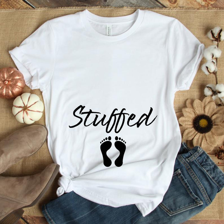 Stuffed Tummy Pregnancy Announcement Shirt