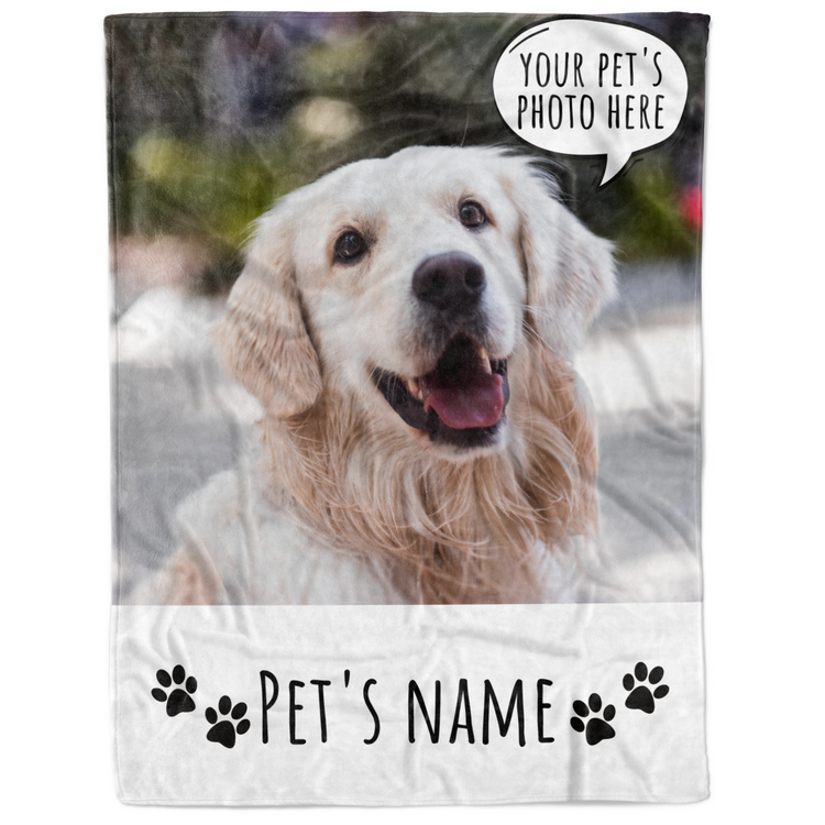 Personalized Pet Dog Photo Blanket
