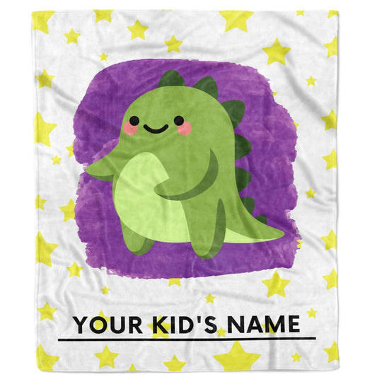 Customized Dinosaur Name Blanket For Kids