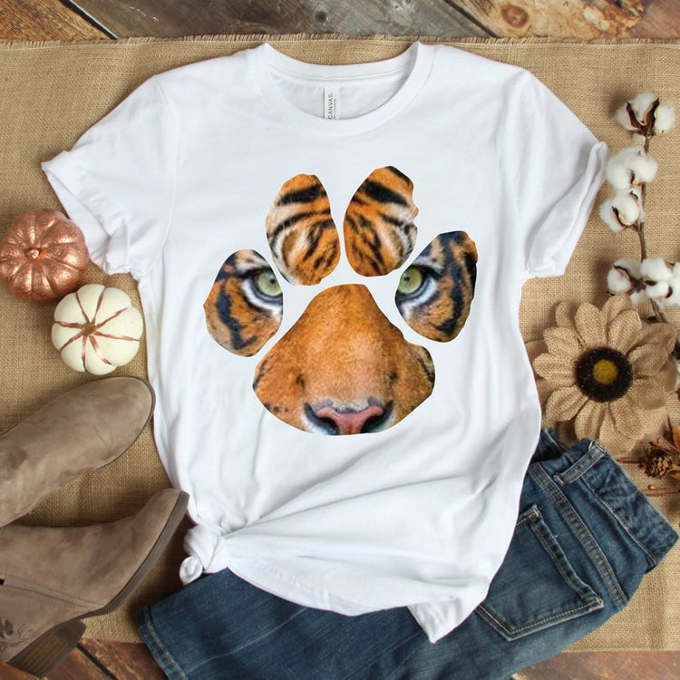 Tiger Eyes In Paw Graphic Shirt