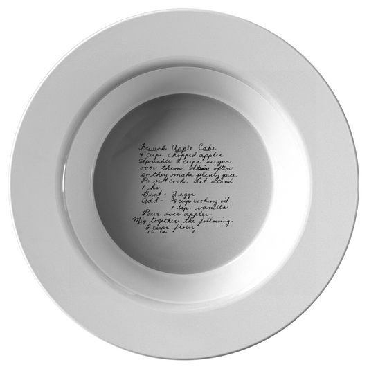Customized Handwritten Recipe Picture Bowl