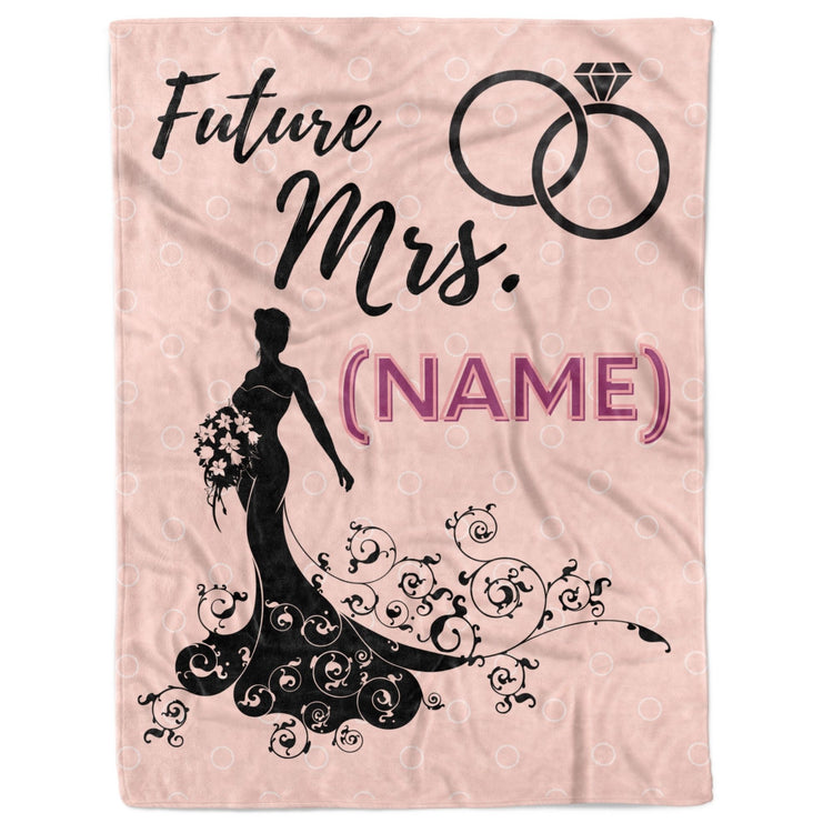 Personalized Bride Name Wedding Blanket