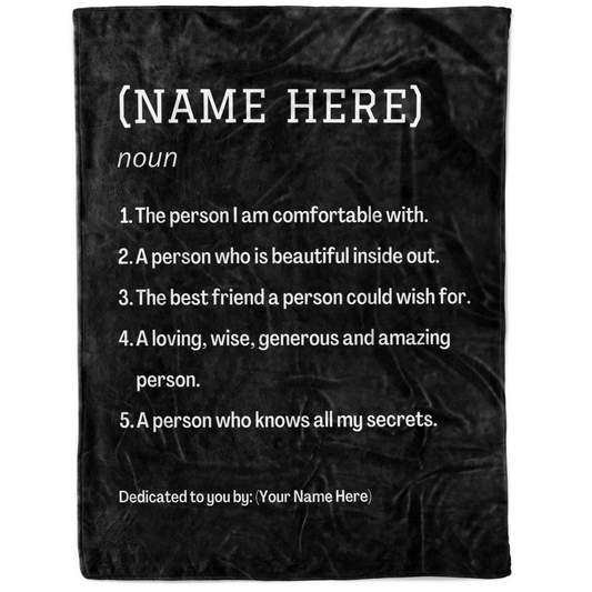 Personalized Name Definition Blanket