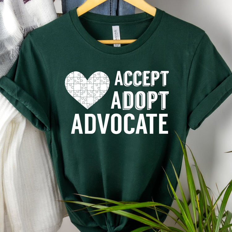 Accept Adopt Advocate Autism Awareness Shirt