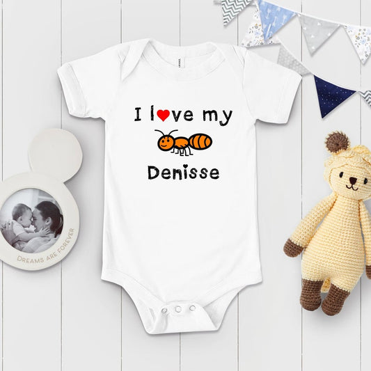 Personalized I Love My Aunt Name Bodysuit