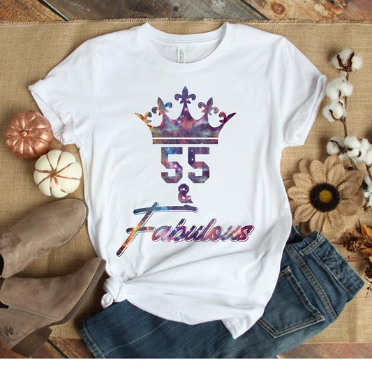 Fabulous At 55 Years Old Grandma Shirt