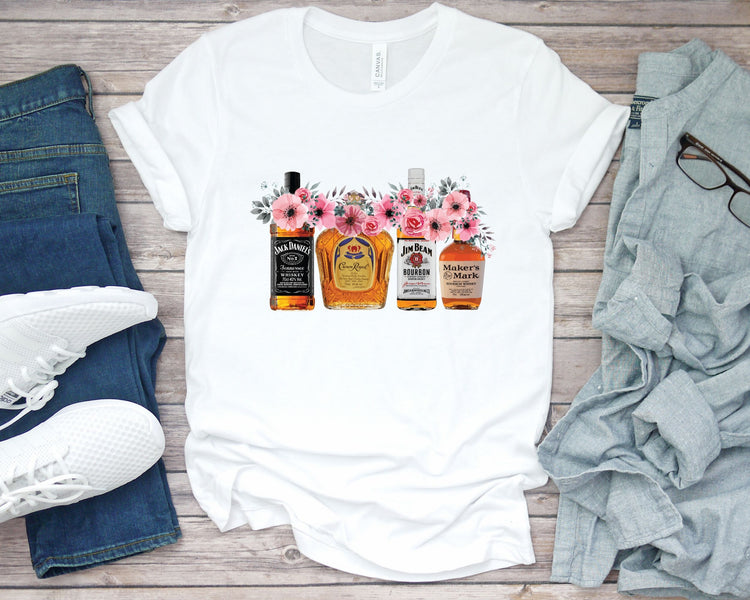 Floral Whiskey Cowgirl Hippie Clothes - Teegarb