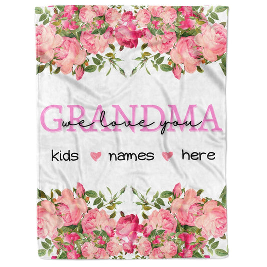 Personalized Kids Names Grandma Blanket