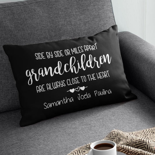 Custom Grandma Throw Pillow Covers with Kids Names