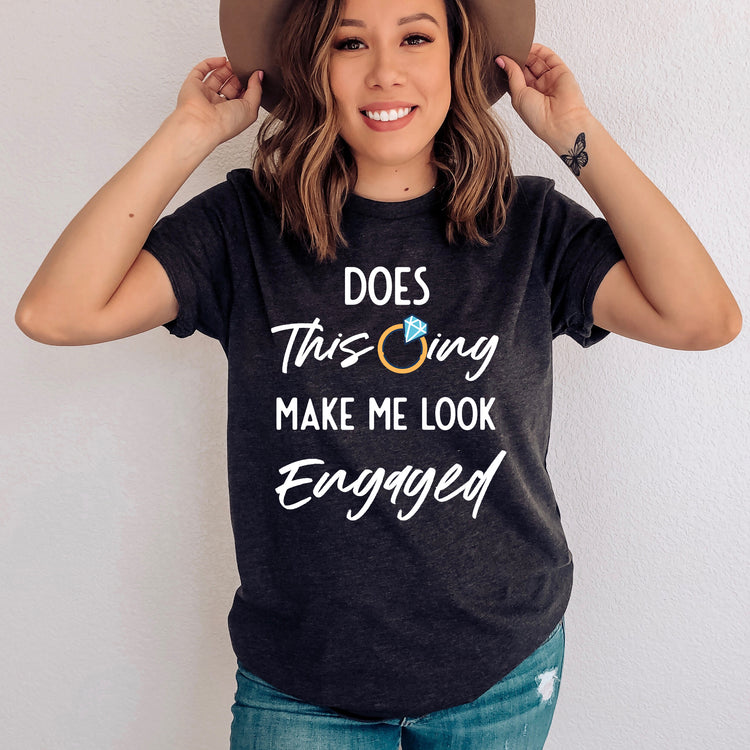 Humorous Delighted Fiancee Sarcastic Statements Line Puns Hilarious Bragging Bride Mockeries Wedding Sayings Black Shirt / White Print for