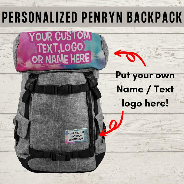Personalized Name Logo Tie Dye Print Penryn Backpack