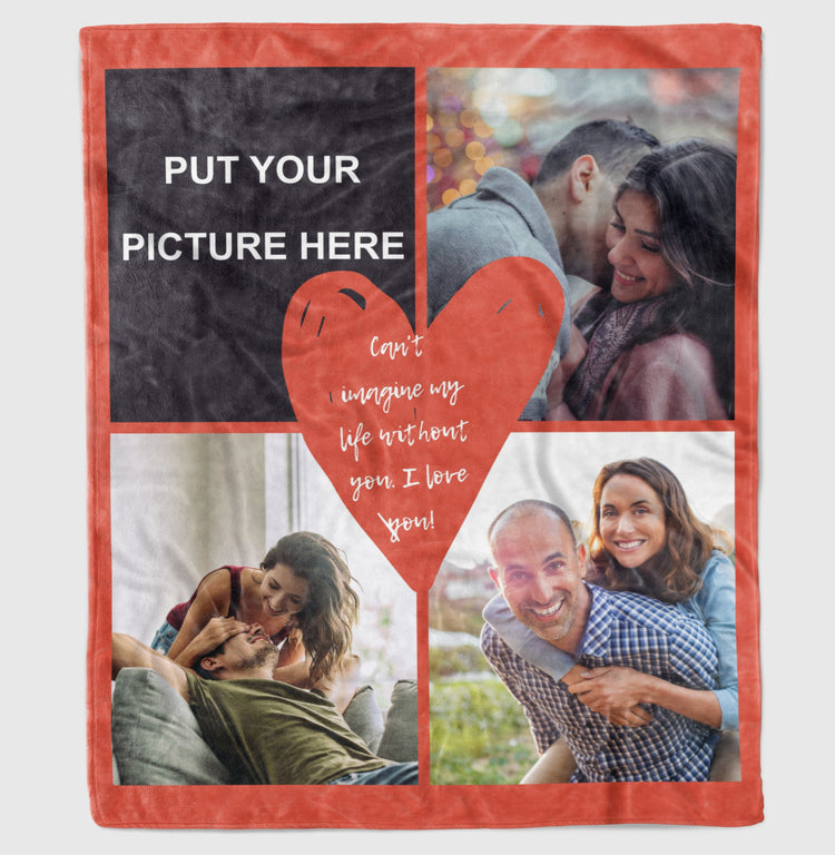 Personalized Couple Photo Blanket