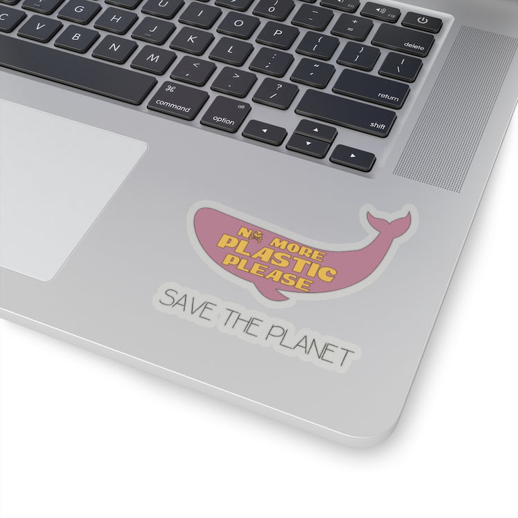 Sticker Decal No More Plastic Please Earth Day Stickers For Laptop Car