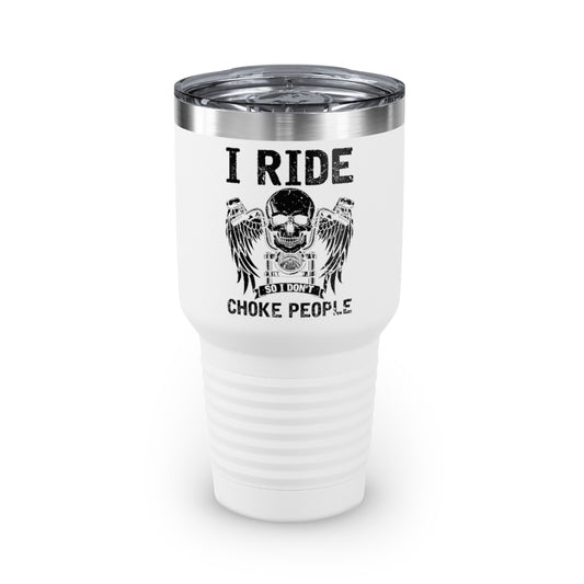 30oz Tumbler Stainless Steel  Colors Vintage Skulls Illustration Motorcyclists Sarcastic Saying Retro Cyclists