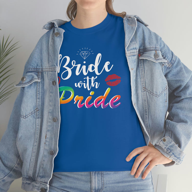 Humorous LGBTQ Bridal Appreciation Statements Graphic Puns Hilarious Supportive Bridesmaid Illustration Quote Black Shirt / White Print for