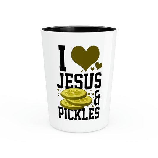 Shot Glass Party Ceramic Tequila Inspirational Pickle Catholic Prayer Christians Pickles Motivating Christianity