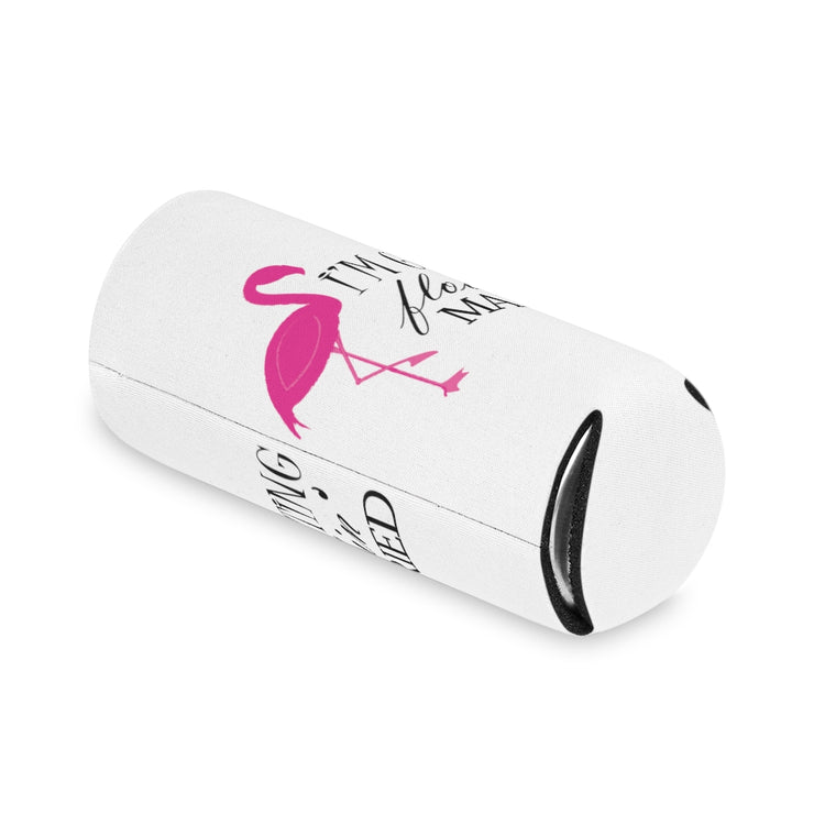 Beer Can Cooler Sleeve Humorous Bridal Entourages Flamingoes Illustration Puns Hilarious Bridesmaids