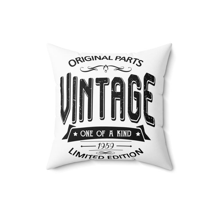 Original Parts Vintage One Of A Kind 1959 Spun Polyester Square Pillow