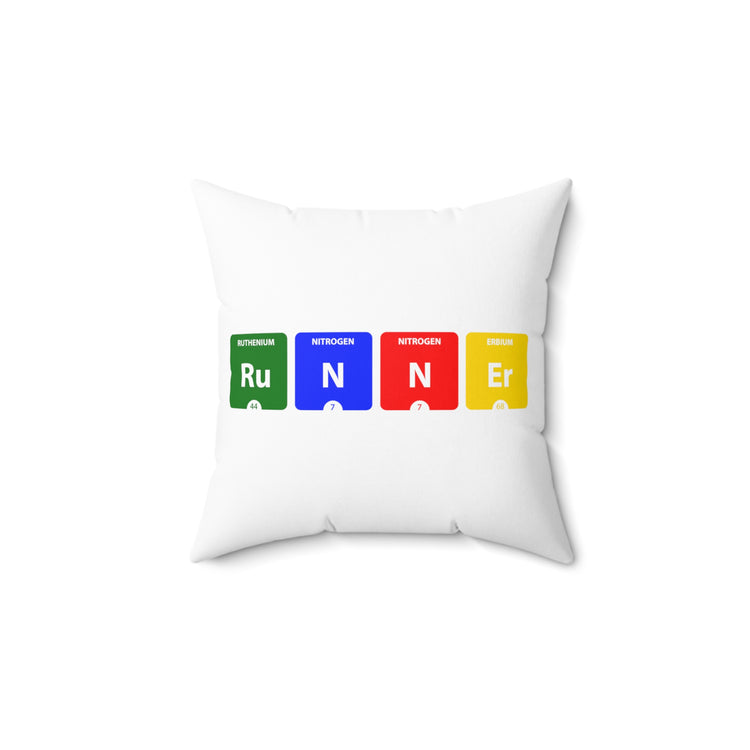 Funny Runner Periodic Table of Elements Spun Polyester Square Pillow