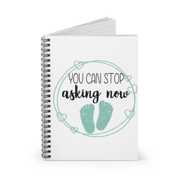 Spiral Notebook Humorous Babies Bellies Expecting Mommas Reveals Sayings Hilarious Birthing Offsprings Tummies Statements