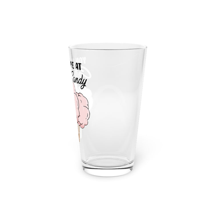 Beer Glass Pint 16oz  Humorous Sugary Taffy Puffy Desserts Sweets Enthusiast Novelty Fairy Floss Spun