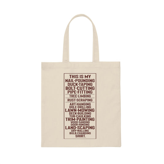 Hilarious This Is My Tools Repairman Plumber Enthusiast Novelty Carpentry Carpenter Electrician Occupation Canvas Tote Bag