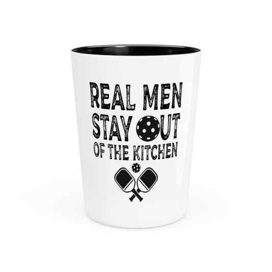 Shot Glass Party Ceramic Tequila Funny Saying Real Men Pickleball Introverted Sportsmen  Women Men Dinks Sarcasm