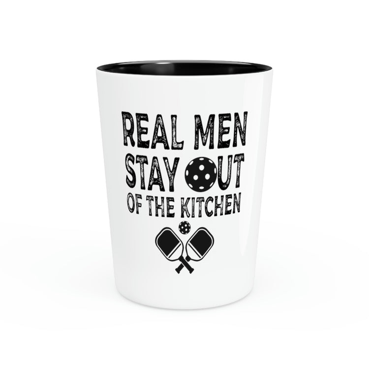 Shot Glass Party Ceramic Tequila Funny Saying Real Men Pickleball Introverted Sportsmen  Women Men Dinks Sarcasm