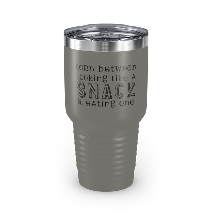 30oz Tumbler Stainless Steel Colors Humorous Deciding Introvert Sarcastic Statements Mockery Hilarious Introverted Decisions Eating Mockery Pun