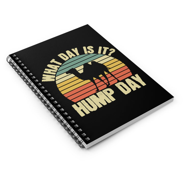 Vintage Is It Hump Day Week Of Labour Saying Tee Shirt Gift | Retro Camels Humps Professional Men Women T Shirt Spiral Notebook - Ruled Line