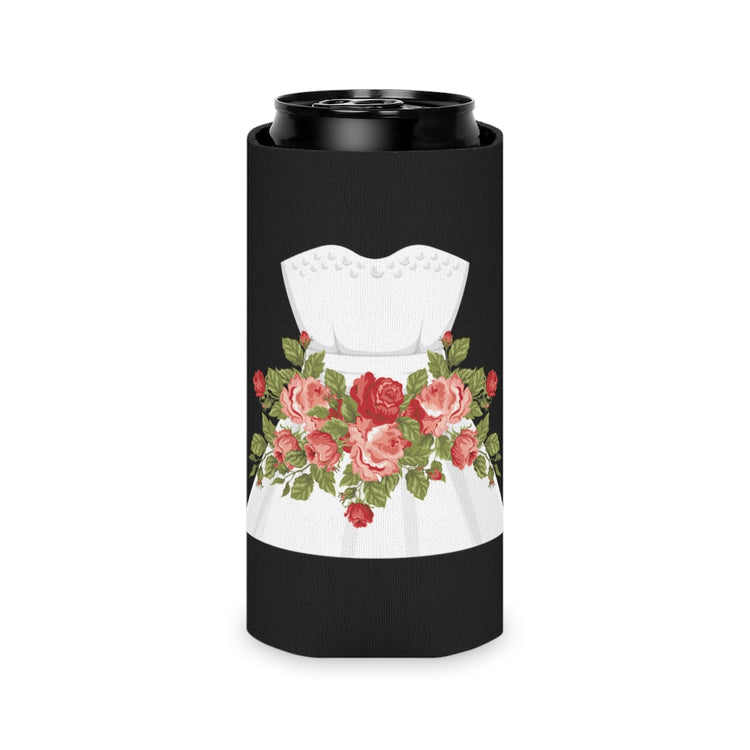 Beer Can Cooler Sleeve Hilarious Wedding Dresses Engagements Mockery Illustration Humorous Flowery