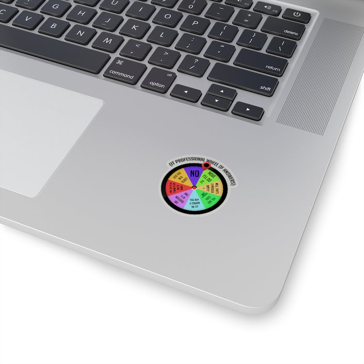 Sticker Decal  Novelty IT Professional Wheel Of Answers Tech Information Hilarious Humorous Stickers For Laptop Car