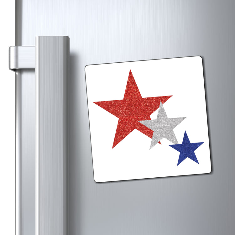 Three Stars Fourth Of July Magnets