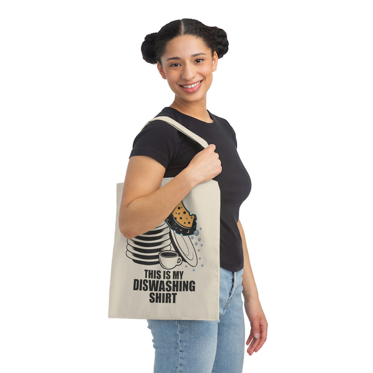 Novelty This Is My Dishwashing Shirt Cleaner Helper Staff Hilarious Cleaning Janitor Maintenance Enthusiast Canvas Tote Bag