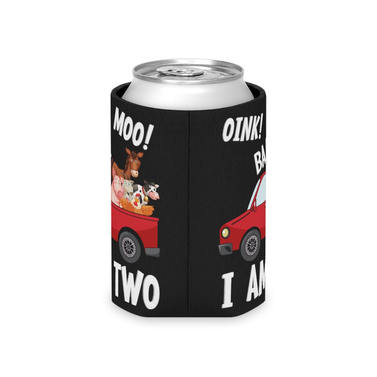 Beer Can Cooler Sleeve Hilarious Oink Baa Moo Ranch Farmstead Animals Enthusiast Humorous Rancher Vineyard Livestock Critters Lover