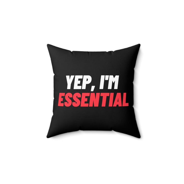 Vintage Yep I'm Essential Frontliners Sayings Retro Medical Worker Appreciation Men Women TShirt Spun Polyester Square Pillow