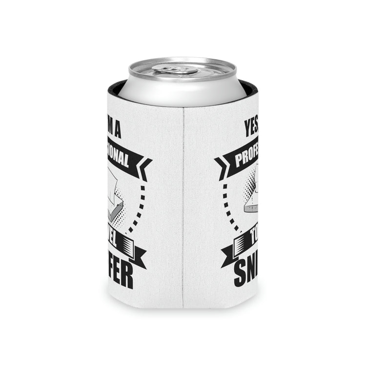 Beer Can Cooler Sleeve Funny I'm a Professional Towel Sniffer Snif Test  Humorous Scent Expert Smell Occupation